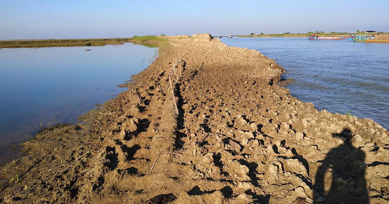 হাওরের ফসল রক্ষা বাঁধের কাজে এবারও বিলম্ব