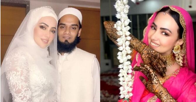 মুফতি আনাস যে কারণে বলিউডের সানাকে বিয়ে করলেন