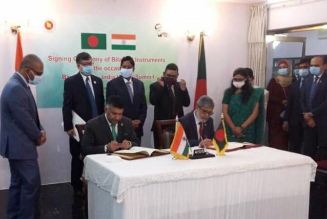 বাংলাদেশ-ভারতের মধ্যে ৭ সমঝোতা স্মারক সই