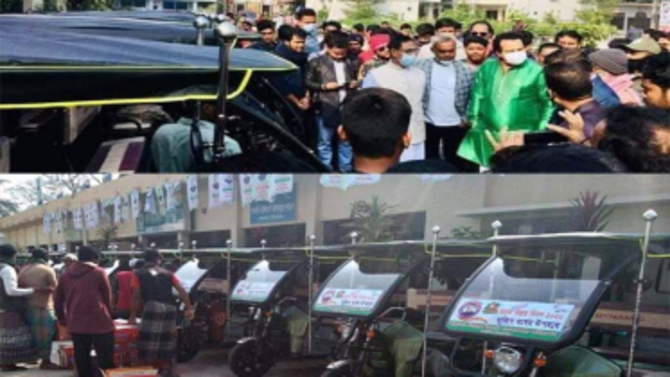 বিজয় দিবসে ভান্ডারিয়ায় ইজিবাইক বিতরণ ও মেডিকেল ক্যাম্প