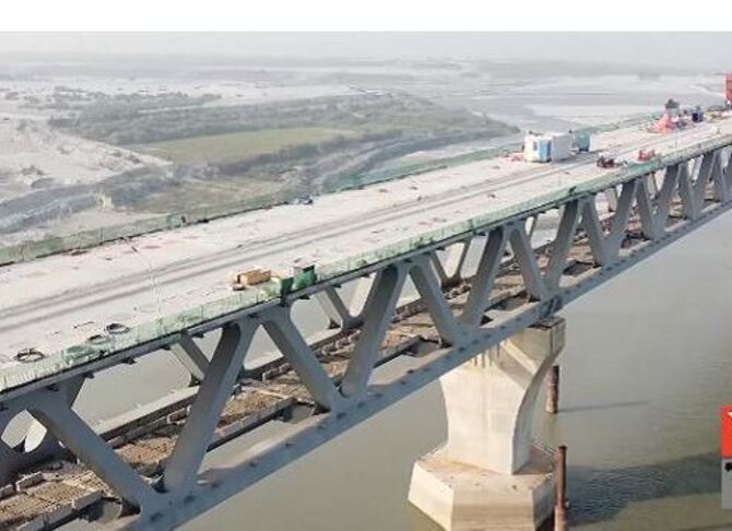 শতভাগ শেষ পদ্মা সেতুর রেল স্ল্যাব নির্মাণ কাজ