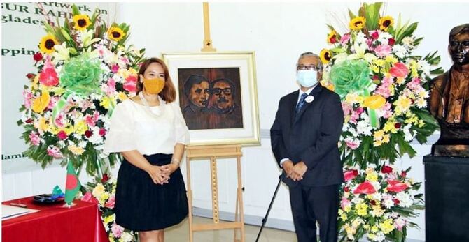 ফিলিপাইনের জাদুঘরে বঙ্গবন্ধু ও হোসে রিজালের প্রতিকৃতি