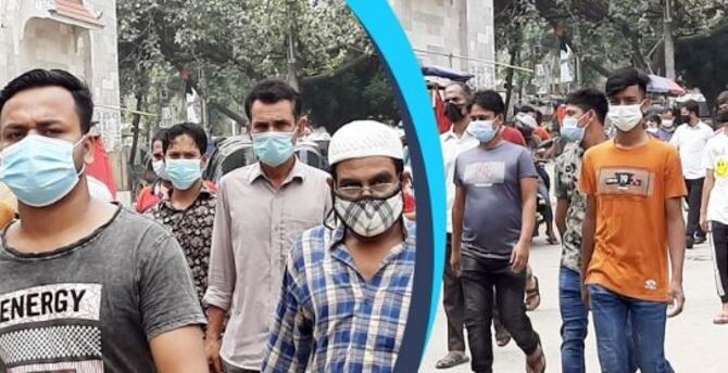 রাজধানীতে করোনা আতঙ্কে বেড়েছে মাস্ক ব্যবহার