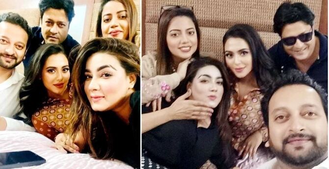 প্রথমবার একসঙ্গে সাইমন-মাহি, ফেরদৌস-ফারিয়া, সঙ্গে কনাও