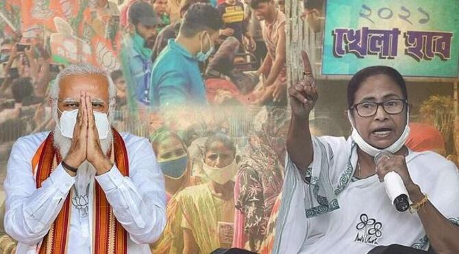 পশ্চিমবঙ্গে বিজেপিকে হারিয়ে তৃণমূলের হ্যাটট্রিক জয়