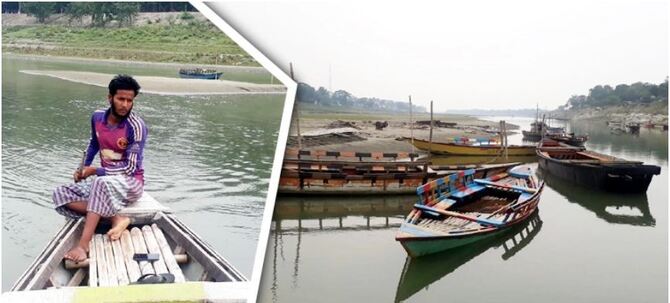 করোনায় কর্মহীন ময়মনসিংহের মাঝিরা