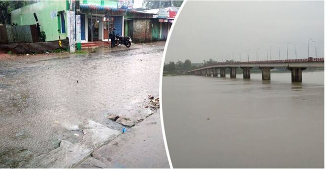 কুড়িগ্রামে টানা বৃষ্টিতে বেড়েছে নদীর পানি, বিপর্যস্ত জনজীবন