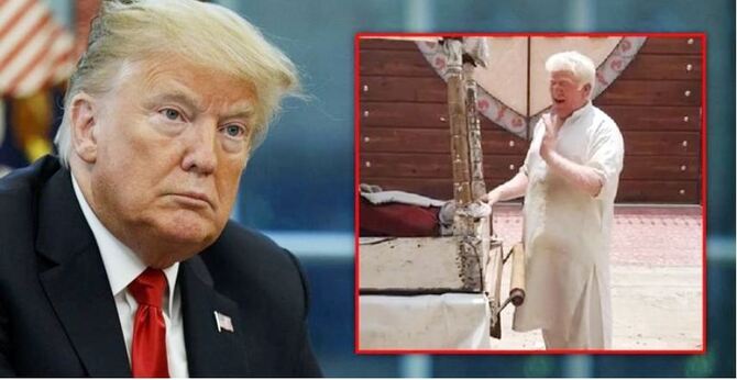 কুলফি বিক্রি করছেন ট্রাম্প!