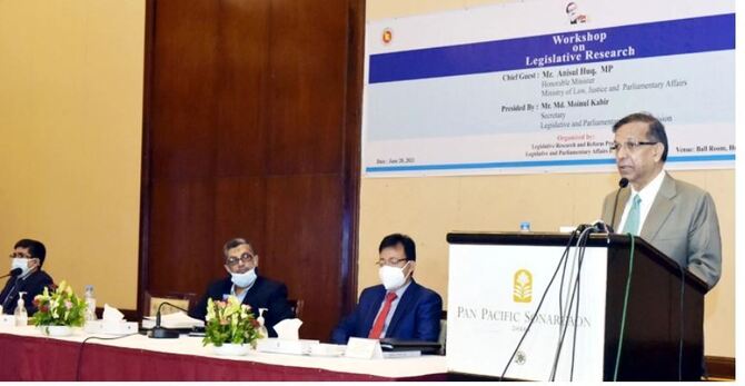 টেকসই উন্নয়নে সমতাভিত্তিক আইনি কাঠামো অপরিহার্য : আইনমন্ত্রী