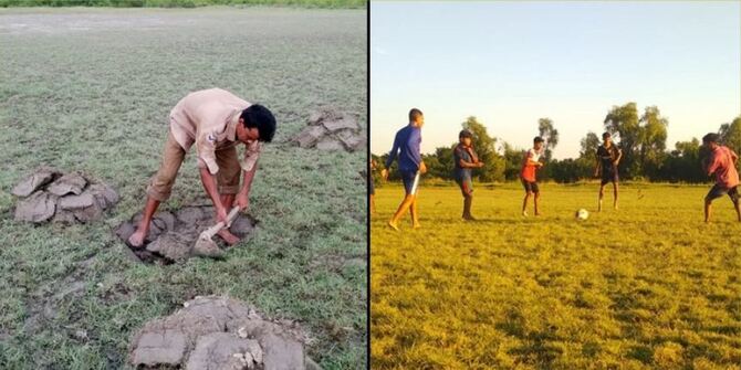 সীতাকুণ্ডে খেলার মাঠেই বনায়ন!