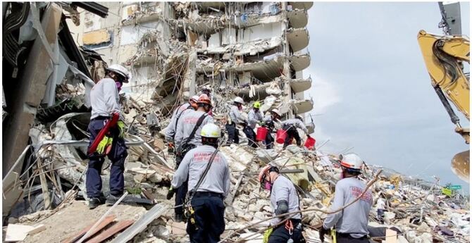 চারদিনেও উদ্ধার হয়নি যুক্তরাষ্ট্রে ভবনধসে নিখোঁজ ১৫০ জন
