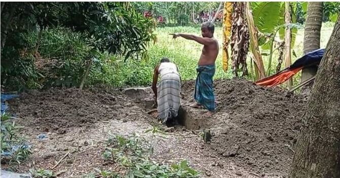 দাফনের ৫ দিন পর কবর থেকে ওঠানো হলো অন্তঃসত্ত্বার মরদেহ
