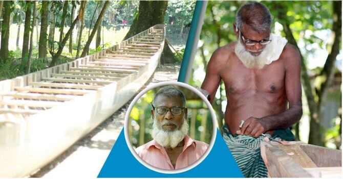 ৫৫ বছর ধরে নৌকা তৈরি করছেন আইনুল