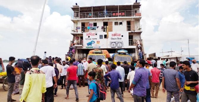 ২৩ দিন পর বাংলাবাজার-শিমুলিয়ায় লঞ্চ চলাচল শুরু