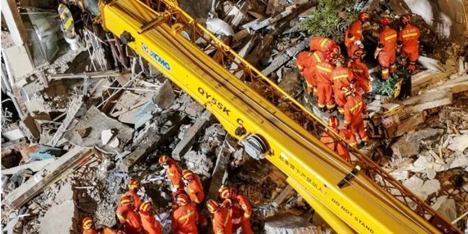 চীনে হোটেল ধসে নিহত ৮, নিখোঁজ বহু