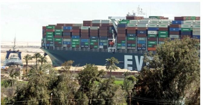 ছাড়া পেলো সুয়েজ খালে আটকে পড়া এভার গিভেন