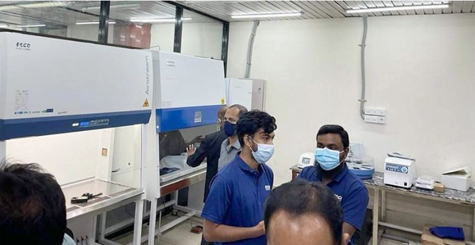 শাহজালালে করোনা ল্যাবের পরীক্ষামূলক কার্যক্রম শুরু