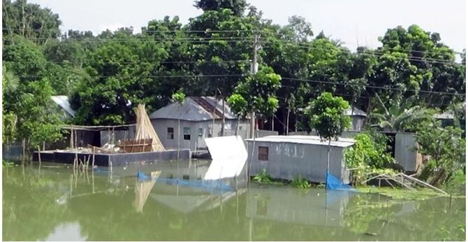 রাজবাড়ীতে পদ্মার পানি কমলেও দেখা দিয়েছে ভাঙন আতঙ্ক