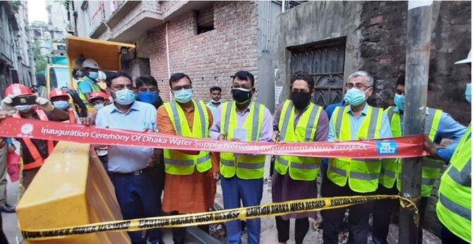 পুরান ঢাকায় ওয়াসার বিশুদ্ধ পানি সরবরাহ কাজের উদ্বোধন