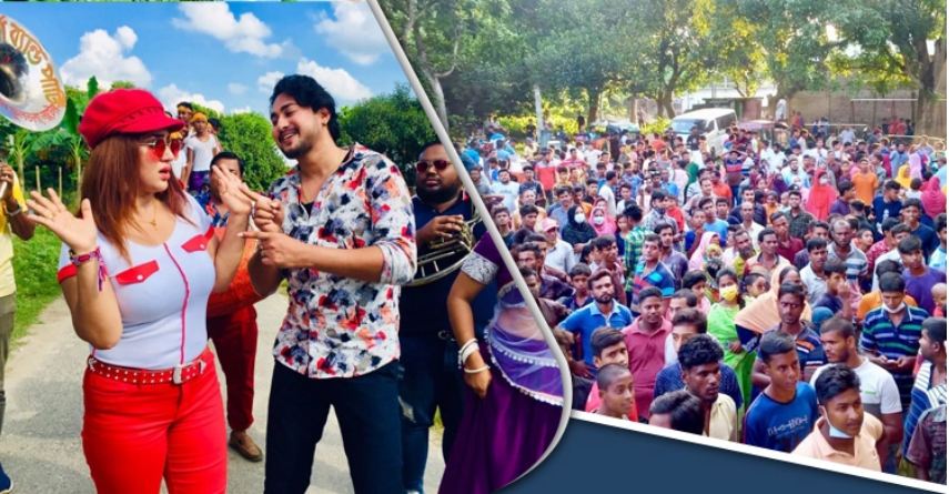 উপচেপড়া ভিড়, শুটিং বন্ধ রেখে ফিরে গেলেন জয় ও অপু বিশ্বাস