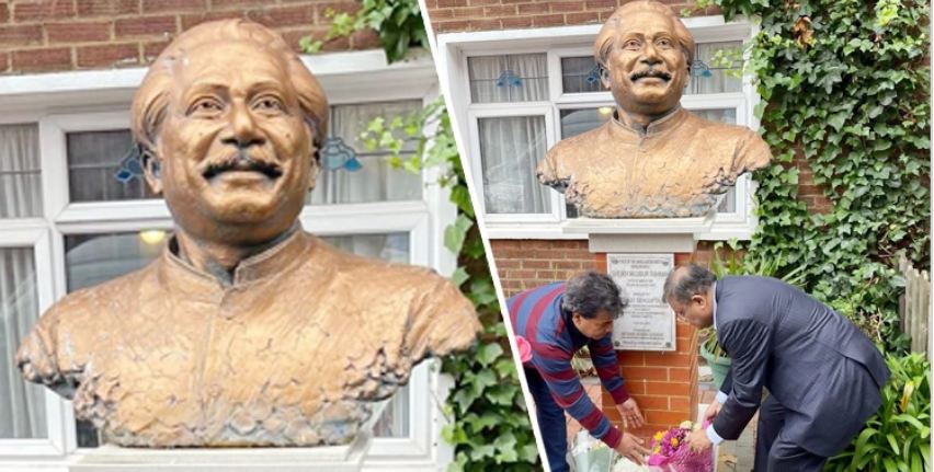 লন্ডনে বঙ্গবন্ধুর ভাস্কর্যে তথ্যমন্ত্রীর শ্রদ্ধা নিবেদন