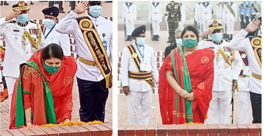 জাতীয় স্মৃতিসৌধে স্পিকারের শ্রদ্ধা