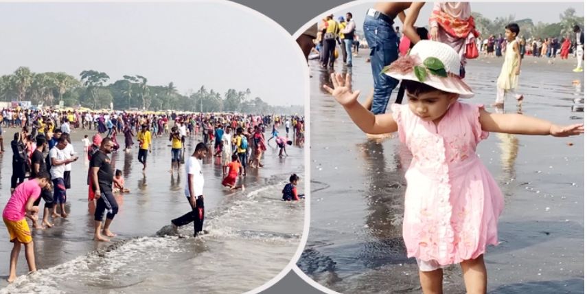 পর্যটক মুখর কুয়াকাটা