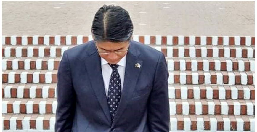 জাতীয় স্মৃতিসৌধে জাপানের রাষ্ট্রদূতের শ্রদ্ধা