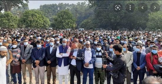 ট্রাকচাপায় নিহত রাবিছাত্র হিমেলের জানাজা সম্পন্ন