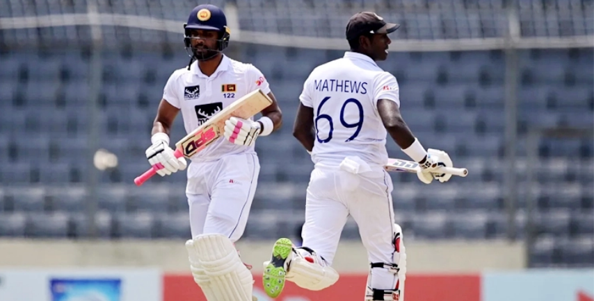 ম্যাথিউজ-চান্দিমালের জোড়া সেঞ্চুরিতে চাপে বাংলাদেশ