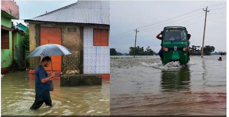 সুনামগঞ্জ শহরে ফের ঢুকছে পানি