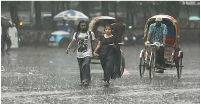 মাঝারী ধরনের ভারী বর্ষণের পূর্বাভাস