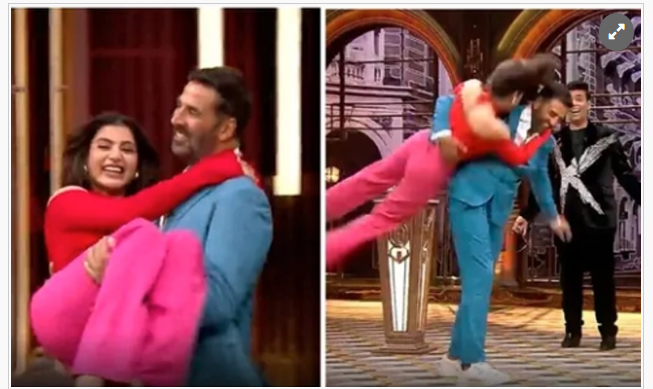 কেন অক্ষয়ের কোলে উঠলেন সামান্থা?