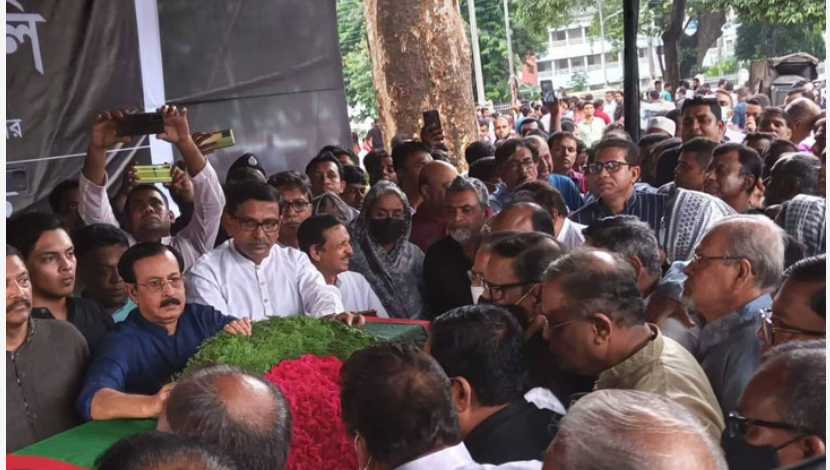 সাজেদা চৌধুরীর মরদেহে আ.লীগের শ্রদ্ধা