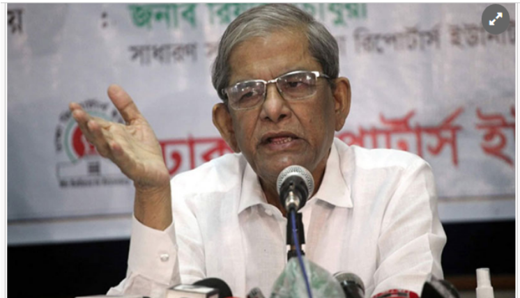 তার মুখে শান্তির কথা মানায় না : ফখরুল