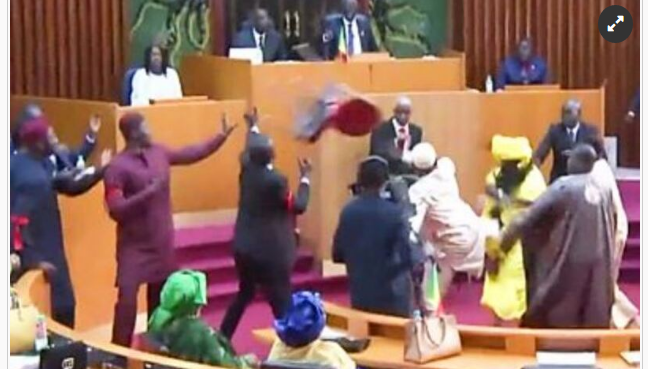 সেনেগালে পার্লামেন্টে হাতাহাতিতে জড়ালেন সংসদ সদস্যরা