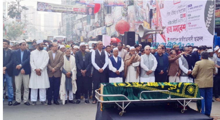 নয়াপল্টনে খন্দকার মাহবুব হোসেনের জানাজা অনুষ্ঠিত