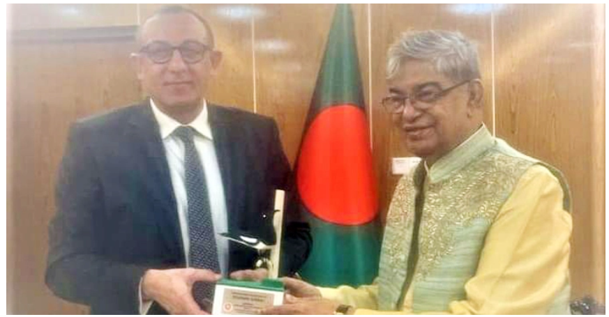 মোস্তাফা জব্বারের সঙ্গে ফিলিস্তিনের রাষ্ট্রদূতের সাক্ষাৎ