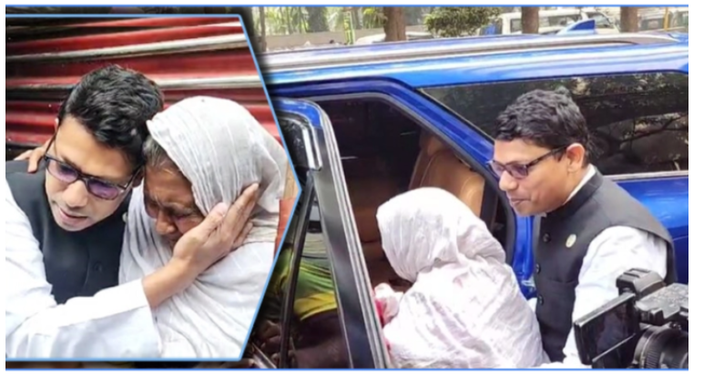 গাড়িতে করে বাড়ি পাঠালেন পলক, ঘর দেওয়ার প্রতিশ্রুতি