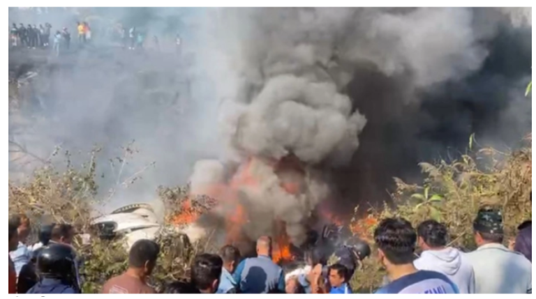 ৭২ আরোহী নিয়ে নেপালে প্লেন বিধ্বস্ত, হতাহতের শঙ্কা