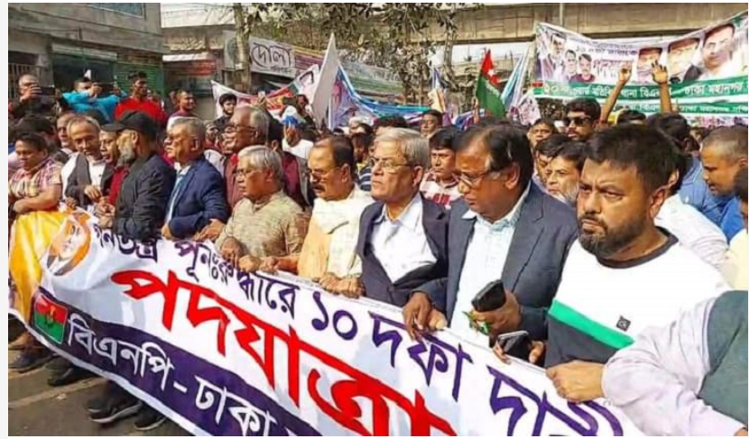 আমাদের এই পদযাত্রা গণতন্ত্রের জয়যাত্রা: ফখরুল