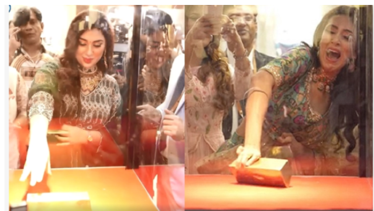 স্বর্ণের বার বের করতে আপ্রাণ চেষ্টা অপু-মিমের