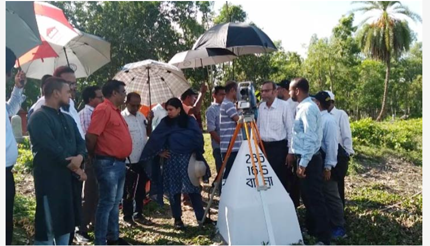 সীমানা পিলার পরিদর্শনে বাংলাদেশ-ভারতের প্রতিনিধিরা হিলিতে