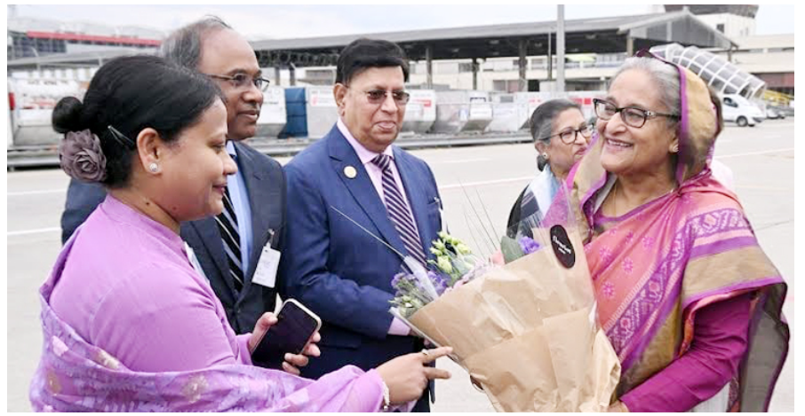 জেনেভায় পৌঁছেছেন প্রধানমন্ত্রী