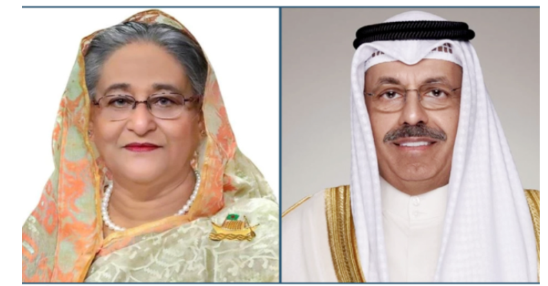 সন্তোষ প্রকাশ শেখ হাসিনাকে কুয়েতের প্রধানমন্ত্রীর টেলিফোন