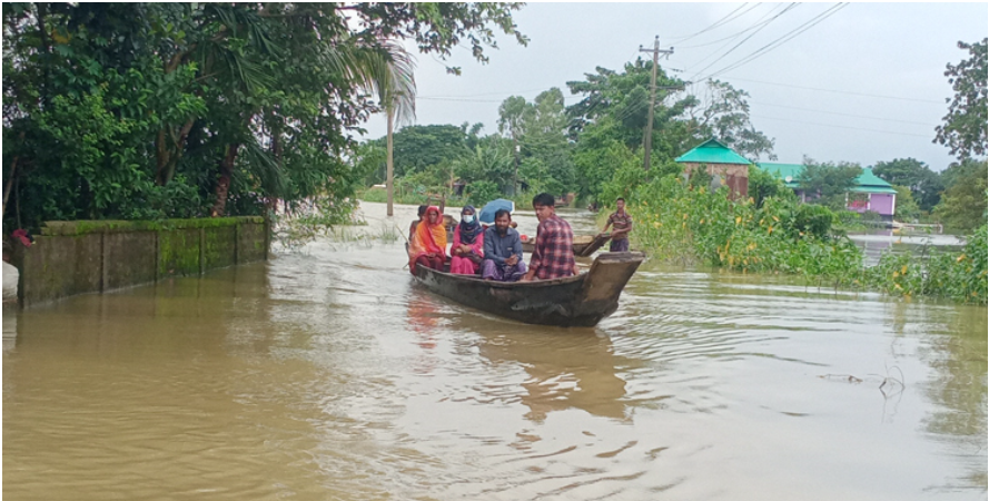 পাহাড়ি ঢলে ফের ডুবলো সুনামগঞ্জের রাস্তাঘাট