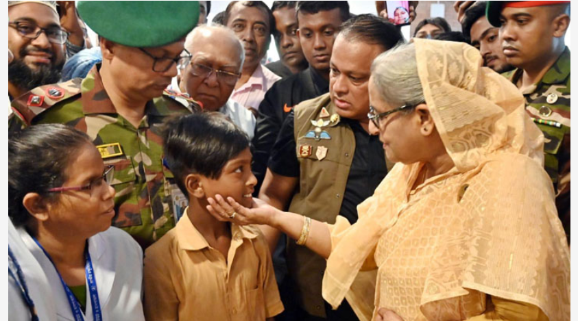 ছোট্ট রা‌ব্বির ইচ্ছা পূরণ করলেন প্রধানমন্ত্রী