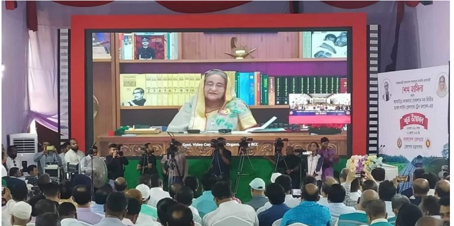 আখাউড়া-লাকসাম ডাবল লাইন রেলপথ উদ্বোধন করলেন প্রধানমন্ত্রী