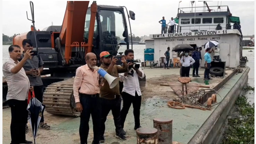 নারায়ণগঞ্জে শীতলক্ষ্যা তীরের স্থাপনা উচ্ছেদ