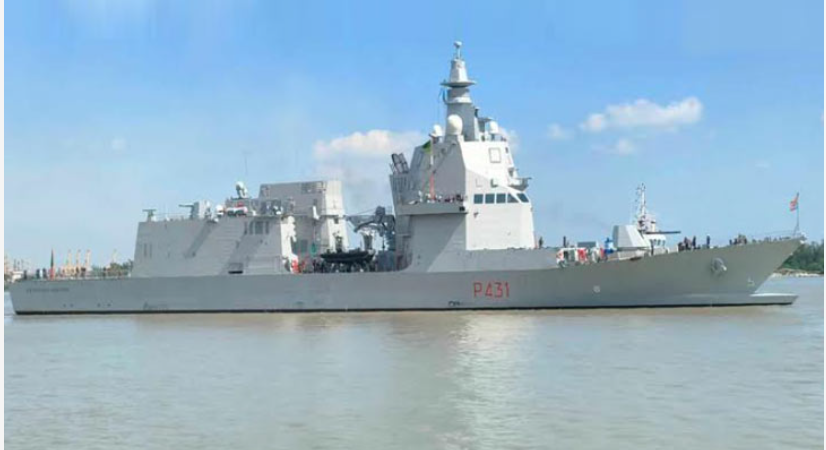 শুভেচ্ছা সফরে চট্টগ্রামে ইতালির যুদ্ধ জাহাজ